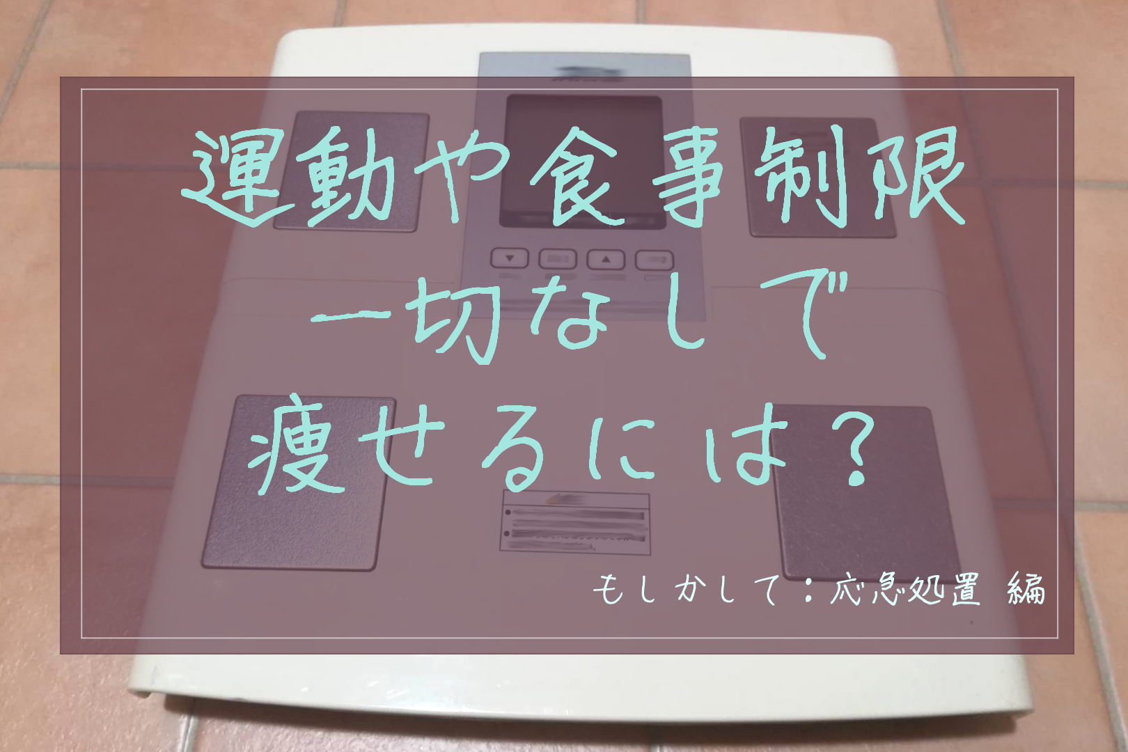 運動や食事制限なしで痩せるには